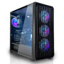 SYSTEMTREFF Basic Gaming PC AMD Ryzen 7 5700G 32GB RAM 1TB NVMe. Schwarzer Tower, leistungsstark für Gaming.