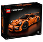 LEGO Technic Porsche 911 GT3 RS Bausatz - 2704 Teile: Orangefarbenes Technic-Modell zum Bau eines detaillierten Porsche-Sportwagens.