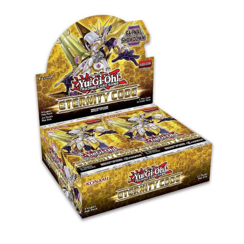 Yu-Gi-Oh! Eternity Code Boosterdisplaybox - 24 Pakete: Box mit Spiel-Artwork, enthält 24 Booster für Yu-Gi-Oh! Sammelkarten.