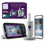Philips AVENT Premium Connected Videophone Babyphone - SCD973/26. Weißes Set mit Kamera/Display zur Video-/Audio-Überwachung.