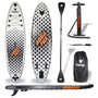 Fuxtec Aufblasbares SUP Board Set Touring Schwarz/Weiss 320x81cm. Aufblasbares Board für Stand-Up-Paddling-Touren.