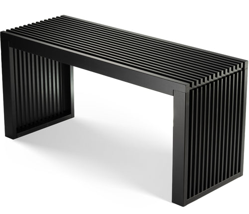 BAM BOO BOX Sitzbank - Modell Bambus Schwarz 90x33x43 cm