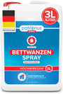 Patronus Bettwanzen-Spray Abwehr - 3L Eukalyptus-Zitrus. Transparente 3L Sprühflasche zur Abwehr von Bettwanzen.