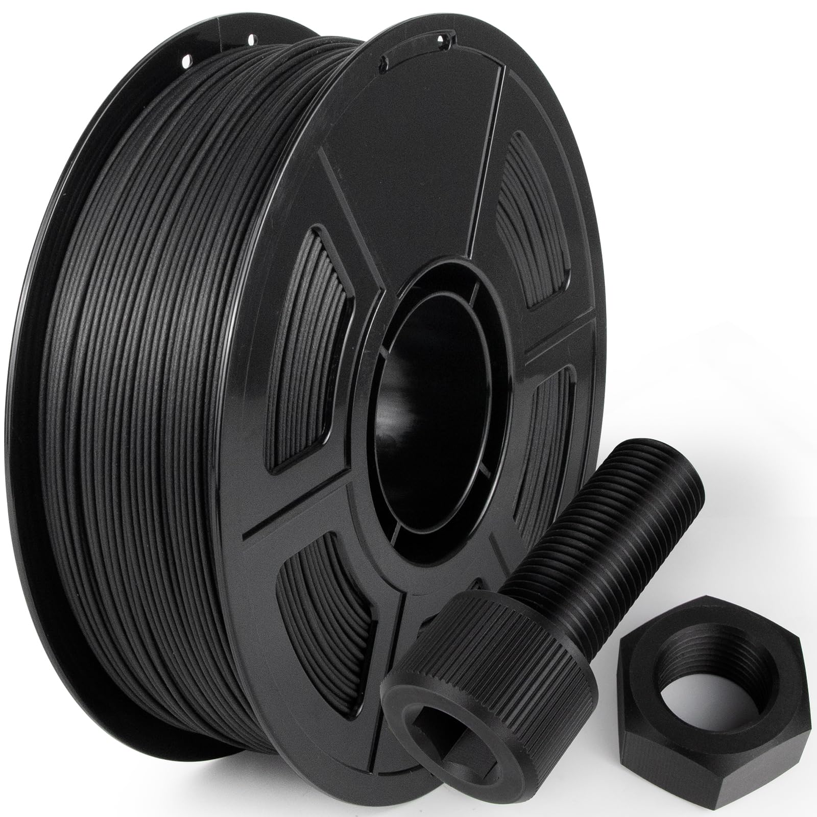 IEMAI PPA-CF 3D Drucker Filament 1.75mm schwarz 1Kg. Filament auf Spule für den 3D-Druck stabiler, hitzestabiler Bauteile.