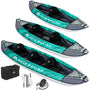 Aqua Marina Laxo-320 Aufblasbares 2er Kajak – 10'6" Set. Blaues Kajak für 2 Personen zum Paddeln auf Seen und Flüssen.