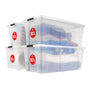 Iris Ohyama TB-84D Aufbewahrungsboxen - 80L 4er-Set Transparent