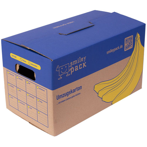 smiley pack Bananenkiste Umzugskartons zweiwellig – 30 Stück
