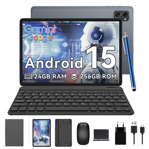 TABWEE Android 15 Gaming Tablet - 10 zoll, 24GB/256GB, Tastatur. 10-Zoll Android 15 Tablet für Gaming & Produktivität; inkl. Tastatur.