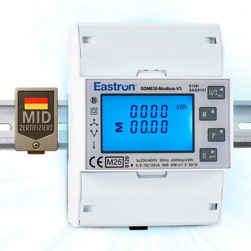 Eastron SDM630Modbus-V3 Drehstromzähler digital Hutschiene - RS485
