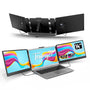 Teamgee Triple Laptop Bildschirm Erweiterung 14" FHD: Drei schwarze 14" Monitore. Erweitert den Laptop-Display für Multitasking.