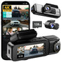 BOTSLAB 4K 3-Kanal Dashcam – GPS, WiFi, 128GB SD-Karte