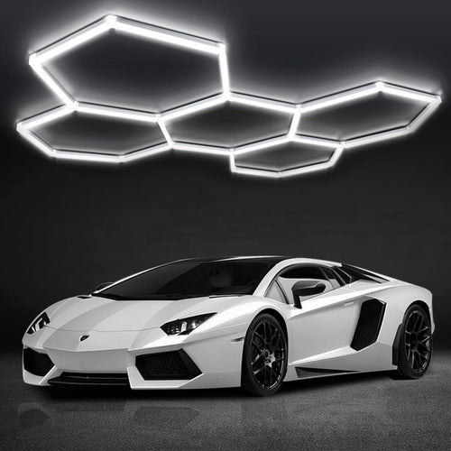 DIKHEE 5-Hex Sechseck LED Garagenlampe – 192W 6500K