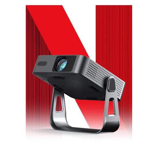 VOPLLS Smart Beamer Netflix Offiziell Mini Projektor - Schwarz