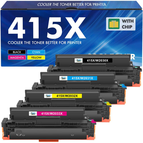 Kompatibel für HP 415X Toner Set mit Chip - 4er-Pack