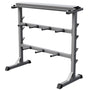 GORILLA SPORTS® Hantelablage Hantelscheibenständer - 3 Ebenen. Schwarzes Gestell zur Lagerung von Hanteln und Hantelscheiben.