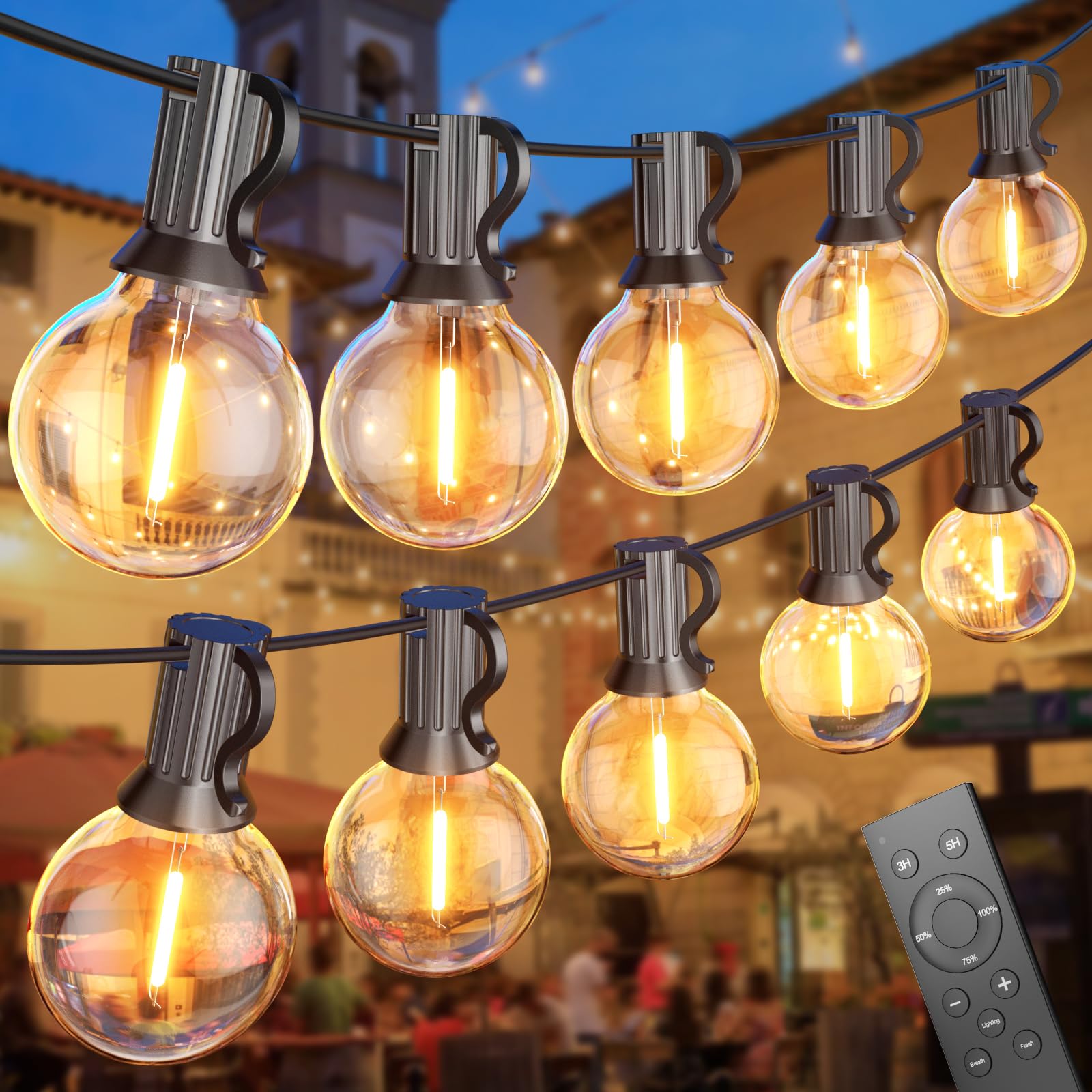 SUWIN Outdoor LED-Lichterkette 45m Dimmbar –