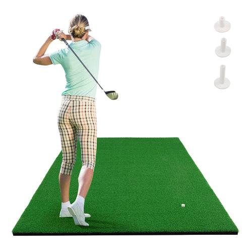 COSTWAY Golf Abschlagmatte 150x100cm inkl. Tees – Indoor/Outdoor
