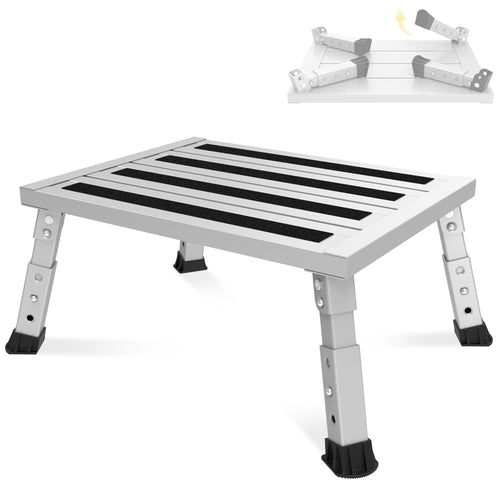 XARILK Aluminium Klapptritt Trittstufe - 3-stufig, Grau