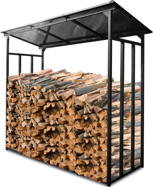 WIELS® Metall Kaminholzregal Aussen XXL - 185x70x185cm