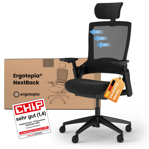 Ergotopia NextBack Ergonomischer Bürostuhl - mit Kopfstütze