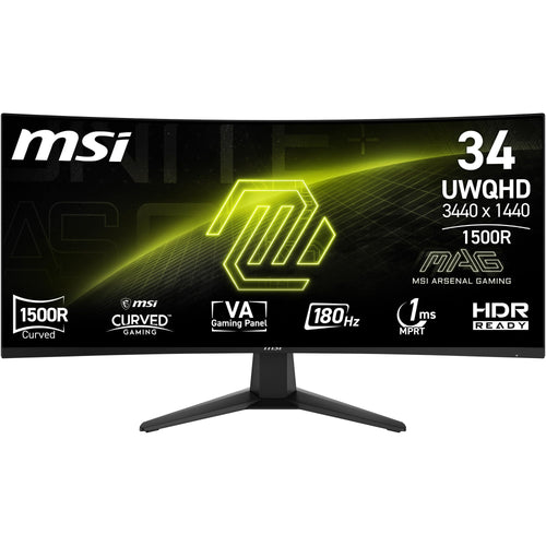 MSI MAG 346CQ Gaming Monitor - 34" UWQHD Curved 180Hz