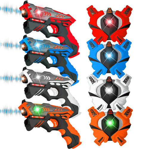 Vatos Infrarot Laser Tag Set – 4 Spieler mit Westen für Kinder