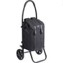 Meister 6816850 Einkaufstrolley Rucksack – 45L Black Edition. Schwarzer Rucksack auf Rollen transportiert Einkäufe, ziehbar oder tragbar.