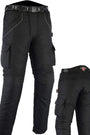 Texpeed Motorradhose Herren Textil Wasserdicht - Schwarz 6XL. Schwarze Textilhose, schützt vor Nässe beim Motorradfahren.