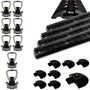 Airlineschiene halbrund schwarz Alu Zurrschiene Black Line 4x 2m Set. Dient zur Ladungssicherung in Fahrzeugen.
