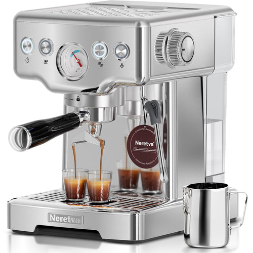 Neretva Siebträgermaschine 15 Bar – Espressomaschine Druckanzeige