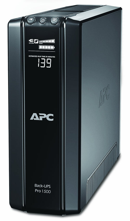 APC Back-UPS RS 1500 USV - 230V Power Saving CEE 7/5. Schwarzer Quader. USV sichert Elektronik bei Stromausfall.