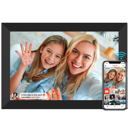 FRAMEO WLAN 32GB Digitaler Fotorahmen – 10,1 Zoll IPS Touchscreen