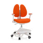 hjh OFFICE 736419 Kid Wing Kinderschreibtischstuhl. Oranger und weißer, ergonomischer Schreibtischstuhl für Kinder, drehbar und höhenverstellbar.