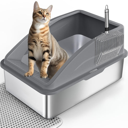 Edelstahl Katzentoilette XXL – Grosses & Auslaufsicheres Katzenklo
