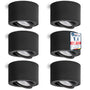 linovum SMOL LED Aufbauspot – 6er Set schwarz flach schwenkbar