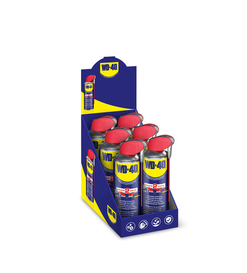 WD-40 Multifunktionsprodukt Smart Straw Spray - 6x400ml: Blau-gelbe Dose, Smart Straw. Schmiert, löst, schützt vor Korrosion.