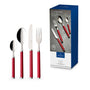 Villeroy & Boch Play! Red Roses Tafelbesteck Set 30tlg. Rot. Rotes Besteck mit Rosenmuster zum Verzehr von Mahlzeiten.