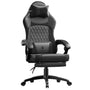 Dowinx Gaming Stuhl Racing Gamer Sessel - PU Leder Schwarz