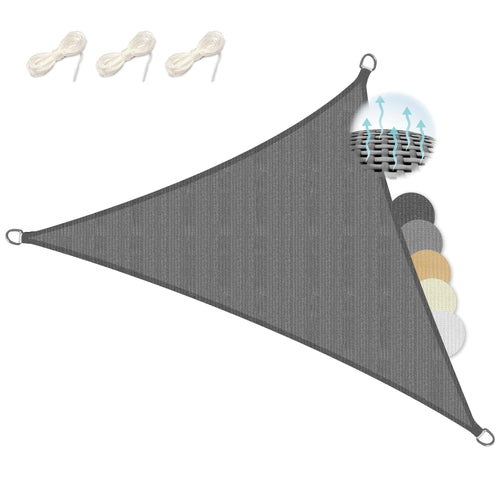 Sol Royal Shade Sails HS9 Sonnensegel - dreieckig 8m Anthrazit. Bietet zuverlässigen UV-Schutz für Terrassen und Gärten.