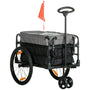 HOMCOM Fahrrad Lastenanhänger 40 kg – Mit Bremse & Kupplung