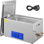 VEVOR 30L 100A Ultraschallreinigungsgerät 600W - Edelstahl, rechteckig, aus Edelstahl. Zur Reinigung von Werkzeugen und Kleinteilen.