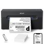 Nelko Bluetooth Versandetikettendrucker – Thermodrucker 4x6 Schwarz. Schwarzes Gerät zum kabellosen Drucken von 4x6 Versandetiketten.