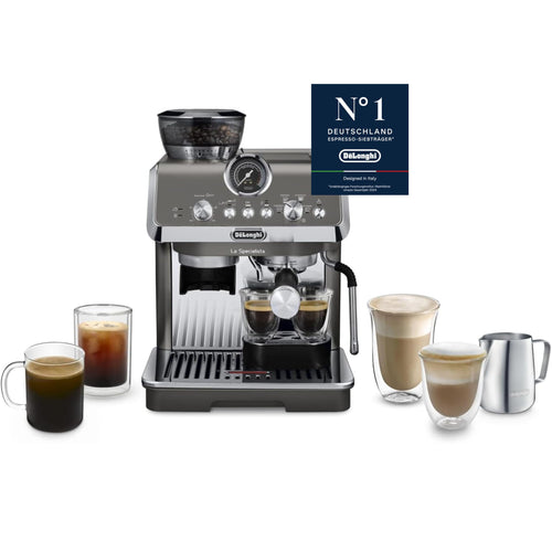 De'Longhi La Specialista Arte Evo Cold Brew EC9255T Siebträgermaschine Titan, eine Siebträgermaschine für Espresso und Cold Brew Kaffee.