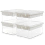 Citylife Aufbewahrungsboxen 4er Set mit Deckel 16L - Clear
