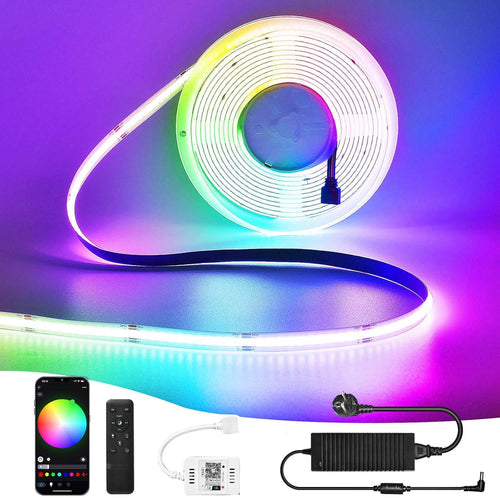 WIFI COB RGB LED Streifen 10M – Dimmbar, Smart Home Kompatibel
