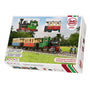 LGB 70307 Gartenbahn Starterset Personenzug – Spur G: Rote Dampflok, 2 Personenwagen und Gleise zum Aufbau einer Gartenbahn.