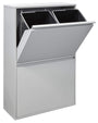 ARREGUI Basic CR602-B Mülltrennsystem 4-Fach hellgrau. Hellgraues, rechteckiges System zur Trennung von vier Abfallsorten.