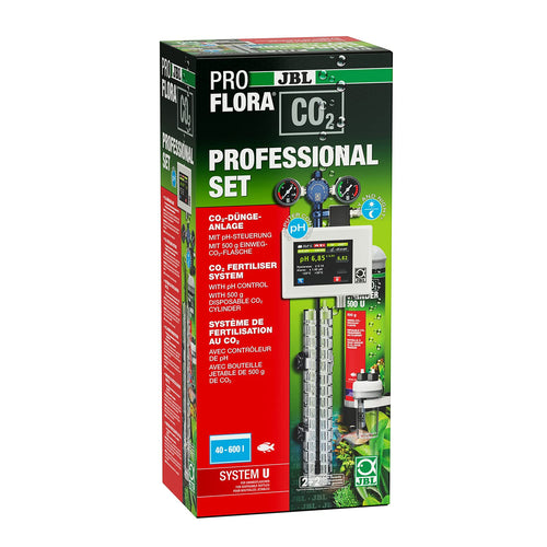 JBL PROFLORA CO2 PROFESSIONAL SET U – CO2-Anlage pH-gesteuert. Graues System für CO2-Zufuhr an Aquarienpflanzen.