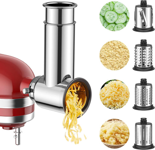 COFUN Gemüseschneider Set Aufsatz für KitchenAid - Edelstahl