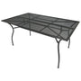 DEGAMO Classic Gartentisch 90x150cm rechteckig anthrazit. Bietet Fläche für Speisen und Getränke im Außenbereich.